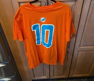 Nike Orange Tee with Blue Number Design